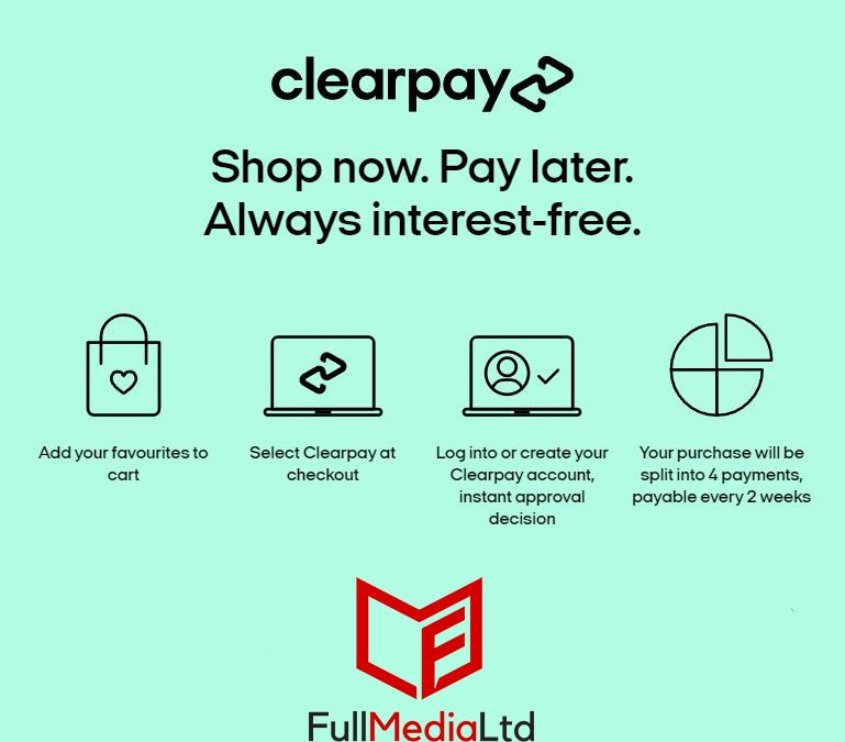 You can now buy our books and merch with Clearpay